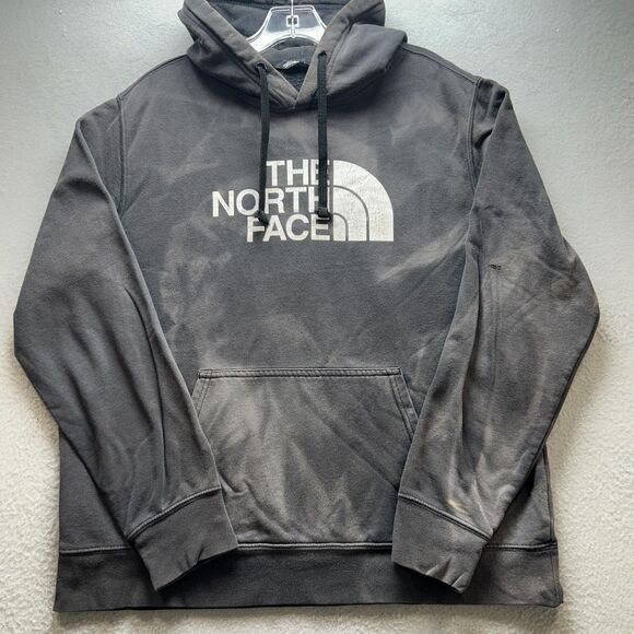 The North Face Hoodie Sweatshirt Mens Large Black Half Dome Pullover Logo TNF - Picture 1 of 12